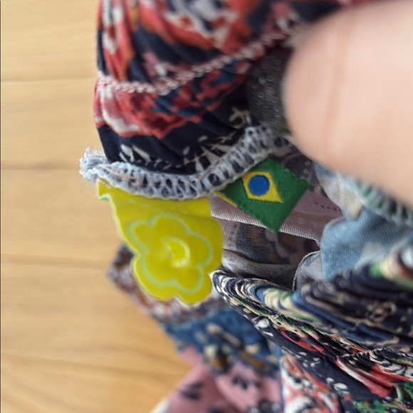 FARM Rio Green and Orange A-Line Skirt - Picture 5 of 6